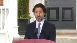 A screen grab shows Prime Minister Justin Trudeau announcing communities in Canada will receive an accelerated payment from the Gas Tax Fund to help kickstart local economies. A screen grab shows Prime Minister Justin Trudeau announcing communities in Canada will receive an accelerated payment from the Gas Tax Fund to help kickstart local economies.