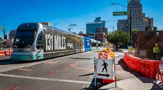 Valley Metro received a $200-million allocation for a 5.5-mile extension of its light-rail system from downtown Phoenix to the South Mountain Village Core.