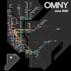 Map of stations equipped with OMNY readers in June 2020.