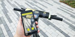 Superpedestrian's e-scooters are activated via mobile app. Superpedestrian's e-scooters are activated via mobile app.
