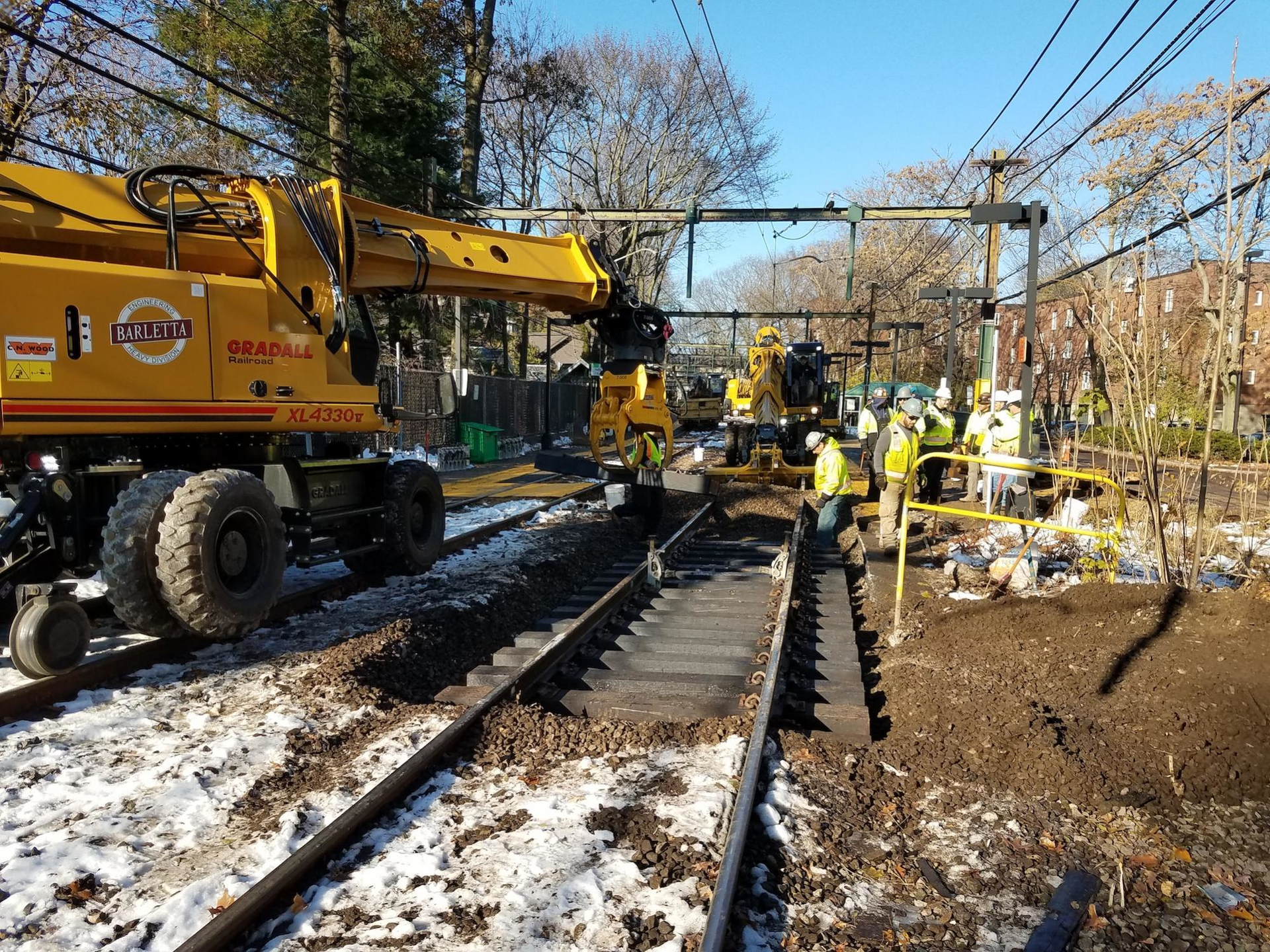 Work includes the replacement of nearly 21,500 feet of running rail and the replacement of more than 2,800 feet of timber crossties.