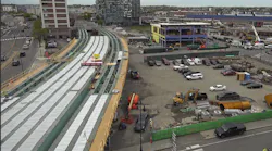 The future Lechmere Station platform taking shape.