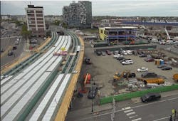 The future Lechmere Station platform taking shape. The future Lechmere Station platform taking shape.
