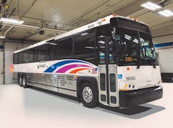 MCI's D4500 Commuter Coach. MCI's D4500 Commuter Coach.