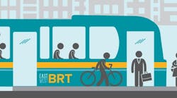 The BRT service is slated to begin construction spring 2021 with revenue service starting fall 2022.