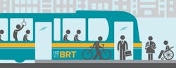 The BRT service is slated to begin construction spring 2021 with revenue service starting fall 2022.