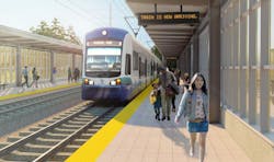 Rendering of future station. Rendering of future station.