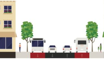 Martin Luther King, Jr. Avenue SE bus lanes