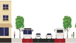 Martin Luther King, Jr. Avenue SE bus lanes Martin Luther King, Jr. Avenue SE bus lanes