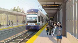 A rendering of what a future Federal Way Light Rail Extension station could look like.
