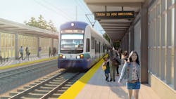 A rendering of what a future Federal Way Light Rail Extension station could look like. A rendering of what a future Federal Way Light Rail Extension station could look like.