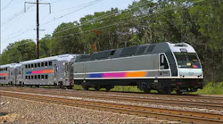 A rendering of the ALP-45A dual-powered locomotive that can be powered via catenary or under a diesel engine.