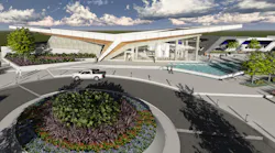 A rendering of what the completed transportation center will look like in Newport News, Va.