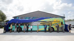 The unveiling of 'SunRunner' as the brand name of the PSTA BRT project in early July 2020. The unveiling of 'SunRunner' as the brand name of the PSTA BRT project in early July 2020.