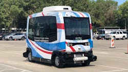 The vehicle will operate in mixed traffic and its route extends just under one mile. The vehicle will operate in mixed traffic and its route extends just under one mile.