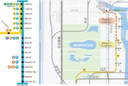 A map of the two phases of the MTA&apos;s Second Avenue Subway project.