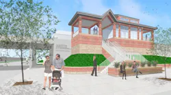 Rendering of Metra's new Peterson Ridge Station.