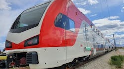 Electric trainset on the Stadler test track.