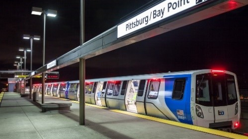 A new BART car; the authority is adding 306 new cars to provide additional capacity as part of its Transbay Corridor Core Capacity Program.