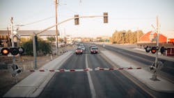 Waze's new feature alerts drivers when they're approaching a railway crossing. Waze's new feature alerts drivers when they're approaching a railway crossing.