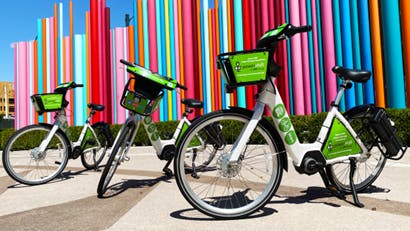 RTC&apos;s new electric pedal-assist bikes are available to rent.