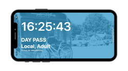 Passengers turn their phone horizontally to present their mobile ticket. Passengers turn their phone horizontally to present their mobile ticket.