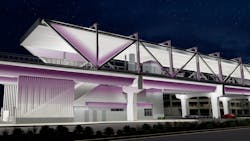 Future Metrocenter Station (looking northeast) that is part of Valley Metro's Northwest Extension Phase II project. Nighttime station lighting color will be adjustable. Future Metrocenter Station (looking northeast) that is part of Valley Metro's Northwest Extension Phase II project. Nighttime station lighting color will be adjustable.