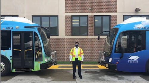 Six new all-electric buses were commissioned during the bill signing ceremony.