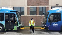 Six new all-electric buses were commissioned during the bill signing ceremony. Six new all-electric buses were commissioned during the bill signing ceremony.