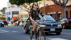 The travel rewards program encourages people will choose modes of transportation, such as biking, instead of driving alone. The travel rewards program encourages people will choose modes of transportation, such as biking, instead of driving alone.