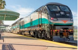 Metrolink's Tier 4 locomotive at the Burbank Downtown Station. Metrolink's Tier 4 locomotive at the Burbank Downtown Station.