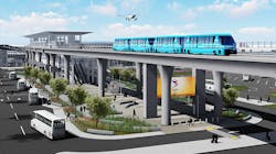 The 2.25-mile APM will consist of six stations. The 2.25-mile APM will consist of six stations.
