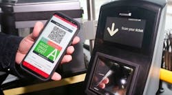 An Access-IS ticket validator with Masabi&apos;s mobile ticketing solution.