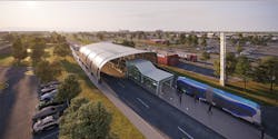 A rendering of South Corridor BRT. A rendering of South Corridor BRT.