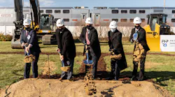 State and local officials break ground on the West Lake Corridor Project on Oct. 28, 2020.