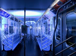 New York Metropolitan Transportation Authority launched a pilot in May to evaluate the effectiveness of using UV light to kill viruses on the surfaces found inside rail cars. New York Metropolitan Transportation Authority launched a pilot in May to evaluate the effectiveness of using UV light to kill viruses on the surfaces found inside rail cars.