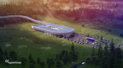 A rendering of the HCC, which will house operations, testing, training and assembly facilities for Virgin Hyperloop in West Virginia.
