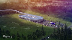 A rendering of the HCC, which will house operations, testing, training and assembly facilities for Virgin Hyperloop in West Virginia.
