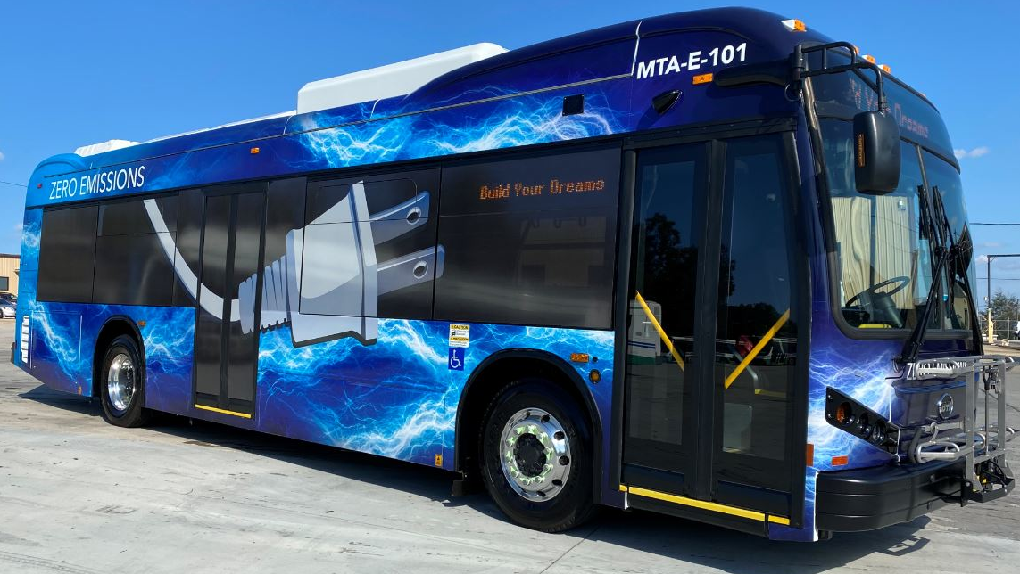 The 'Sparky' bus is a K9S electric bus from BYD.