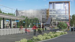 The future southeast Redmond station platform and parking garage on NE 70th Street. The future southeast Redmond station platform and parking garage on NE 70th Street.