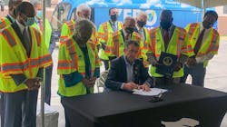 Gov. Northam at a ceremonial signing of legislation that will provide HRT with dedicated regional funding. Gov. Northam at a ceremonial signing of legislation that will provide HRT with dedicated regional funding.