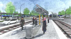 Conceptual design for the Barbur Transit Center, if measure passes and proposed project is completed.