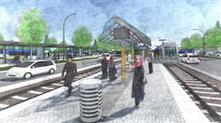 Conceptual design for the Barbur Transit Center, if measure passes and proposed project is completed. Conceptual design for the Barbur Transit Center, if measure passes and proposed project is completed.