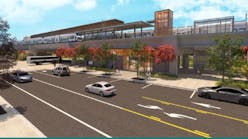 A new street with wide pedestrian paths will connect Kent/Des Moines station to Highline College.