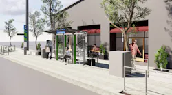 Rendering of a pedestrian pass through.