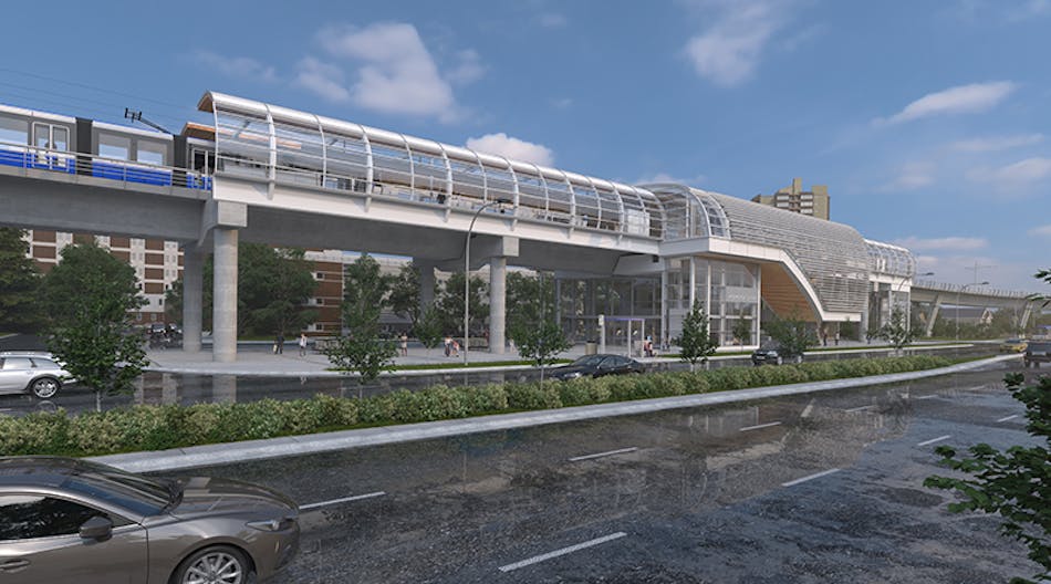 Misericordia Station rendering for the Valley Line West.
