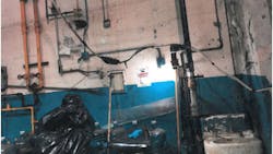 240th Street: Temporary electrical wires left abandoned by non-boiler room personnel at a location on 240th Street. MTA OIG says the wiring is exposed and unprotected, which violates national electrical codes and creates additional safety hazards inside the already dangerous boiler rooms. 240th Street: Temporary electrical wires left abandoned by non-boiler room personnel at a location on 240th Street. MTA OIG says the wiring is exposed and unprotected, which violates national electrical codes and creates additional safety hazards inside the already dangerous boiler rooms.