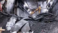 A look at the discarded tunnel pieces at Mount Pleasant Station. A look at the discarded tunnel pieces at Mount Pleasant Station.