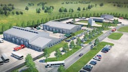 A rendering of the city of Norman's new Municipal Maintenance Complex A rendering of the city of Norman's new Municipal Maintenance Complex