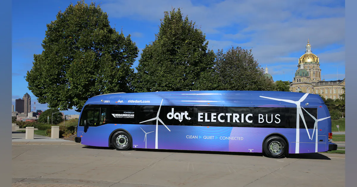 Compass Rider Bus Dart DART’s all-electric, zero emission buses now in service | Mass Transit